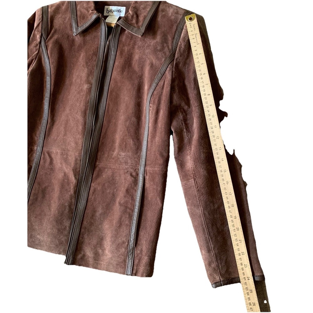 Mens Small Bagatelle Vintage Leather Zip Up Jacket  (ZIPPER BROKEN) russet brown - Picture 11 of 16